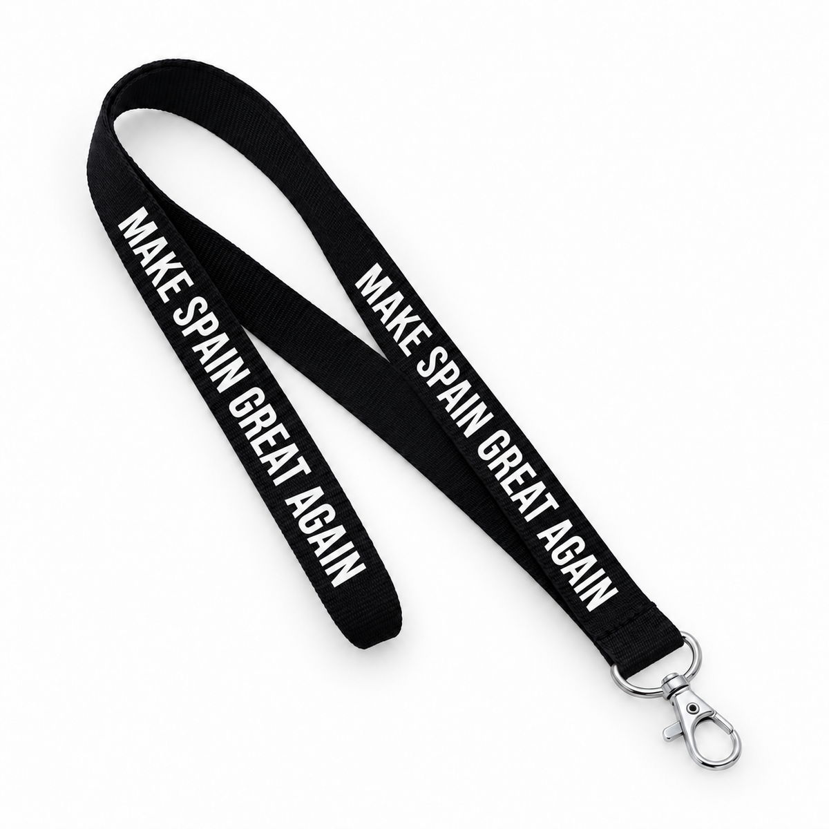 Lanyard Make Spain Great Again – detalle del mosquetón
